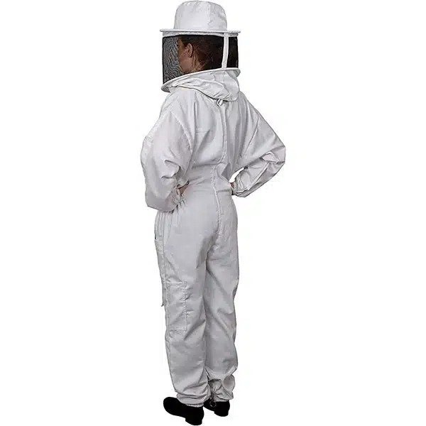 White Polycotton Beekeeping Suit Full Body Protective Gear