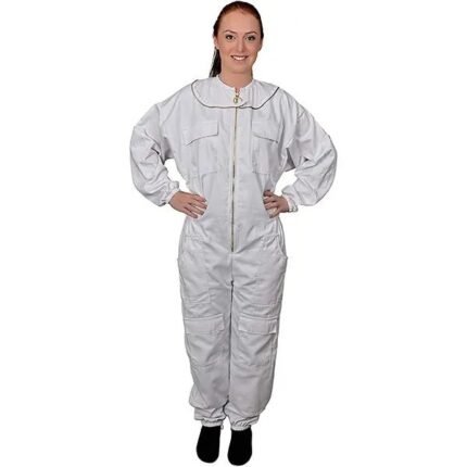 White Polycotton Beekeeping Suit Full Body Protective Gear
