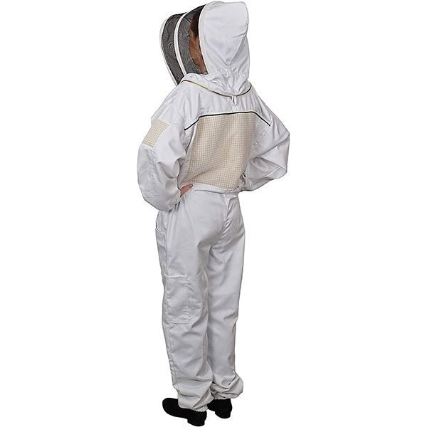 White Pure Cotton Ventilated Beekeeping Suit With Veil (2) White Pure Cotton Ventilated Beekeeping Suit With Veil
