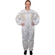 White Pure Cotton Ventilated Beekeeping Suit With Veil