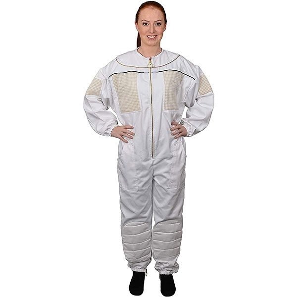 White Pure Cotton Ventilated Beekeeping Suit With Veil