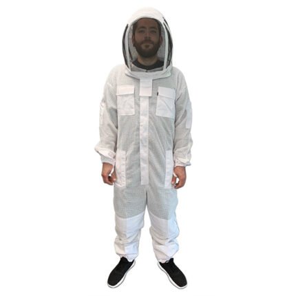 White Triple Layer Ventilated Bee Suit with Veil