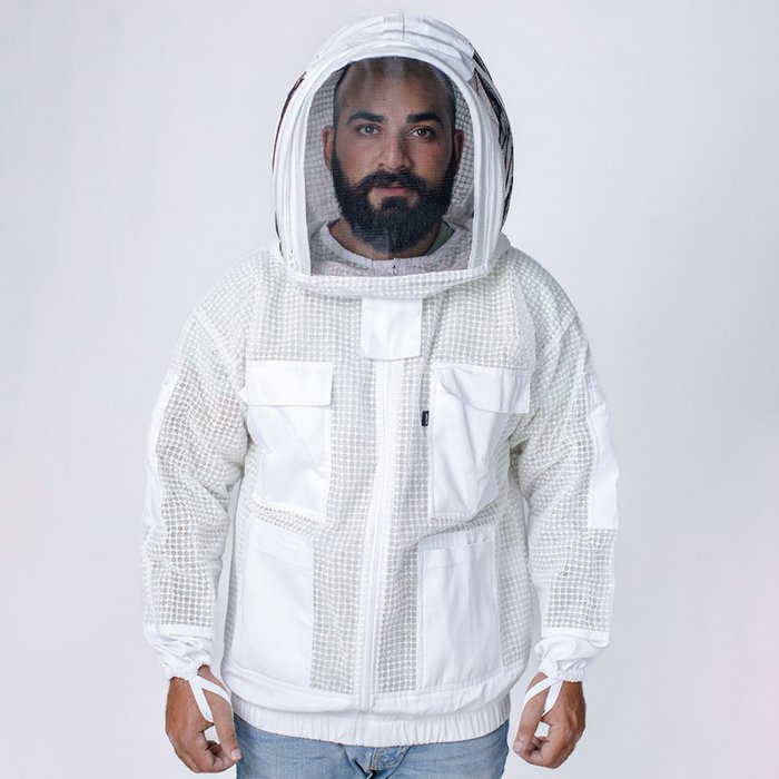 White Ultra Breeze Beekeeping Jacket with Veil