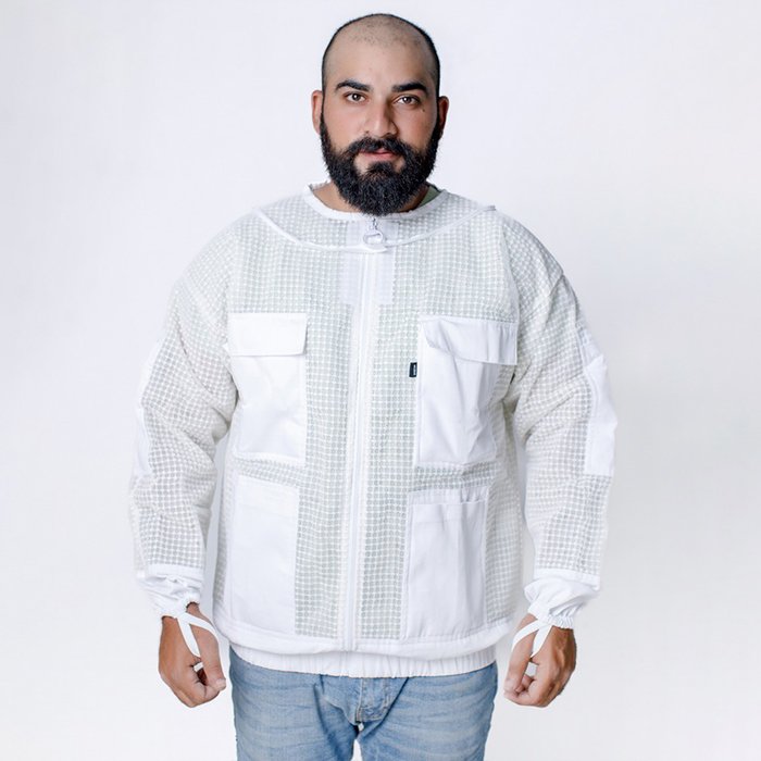 White Ultra Breeze Beekeeping Jacket with Veil (5) White Ultra Breeze Beekeeping Jacket with Veil