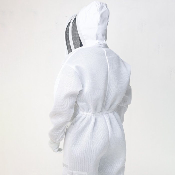 White Vented Professional Beekeeping Full Coverage Suit (7) White Vented Professional Beekeeping Full Coverage Suit