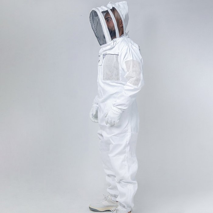 White Vented Professional Beekeeping Suit With Ventilation (2) White Vented Professional Beekeeping Suit With Ventilation