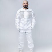 White Vented Professional Beekeeping Suit With Ventilation