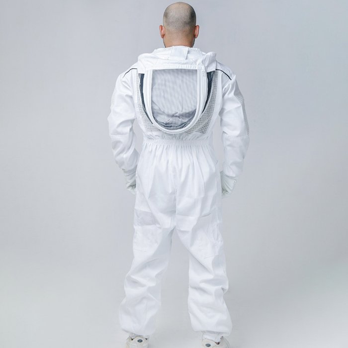 White Vented Professional Beekeeping Suit With Ventilation