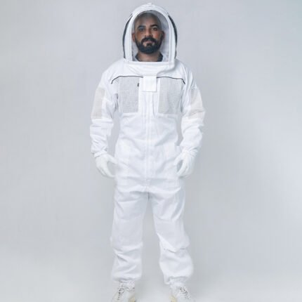 White Vented Professional Beekeeping Suit With Ventilation