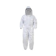 White Ventilated Bee Suit with Fencing Veil Full Protection