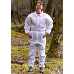 White Ventilated Beekeeping Suit Lightweight Sting Resistant