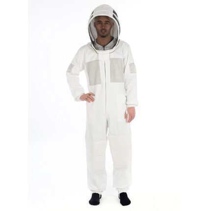 White Ventilated Beekeeping Suit for Summer Comfort