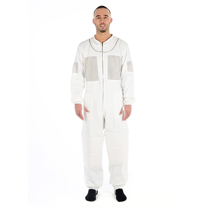 White Ventilated Beekeeping Suit for Summer Comfort (4) White Ventilated Beekeeping Suit for Summer Comfort