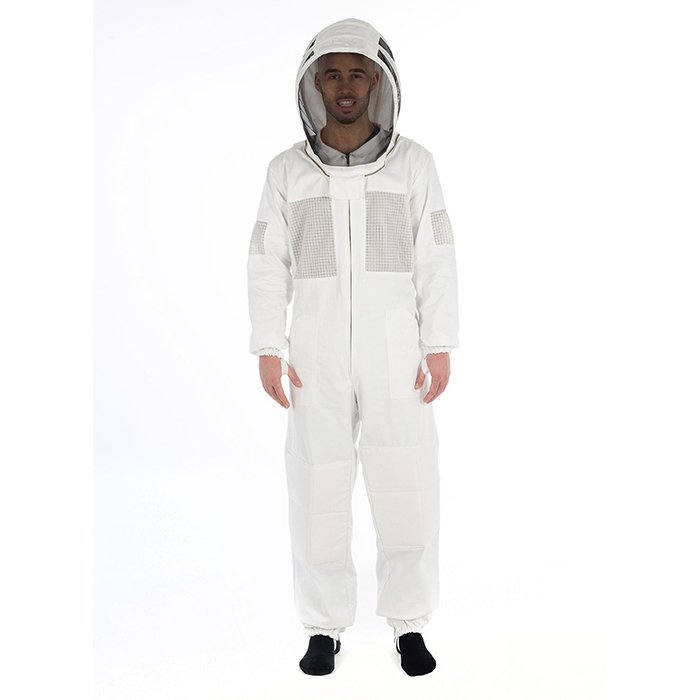 White Ventilated Beekeeping Suit for Summer Comfort (5) White Ventilated Beekeeping Suit for Summer Comfort