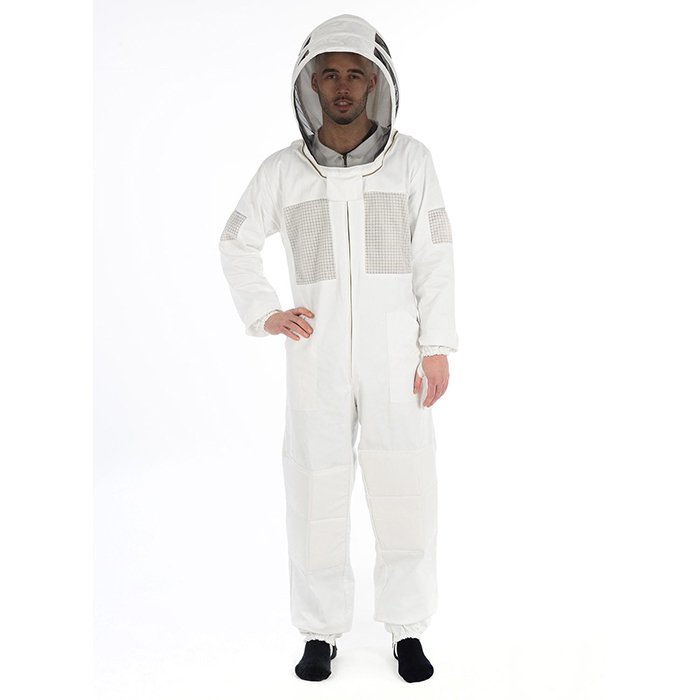 White Ventilated Beekeeping Suit for Summer Comfort (7) White Ventilated Beekeeping Suit for Summer Comfort