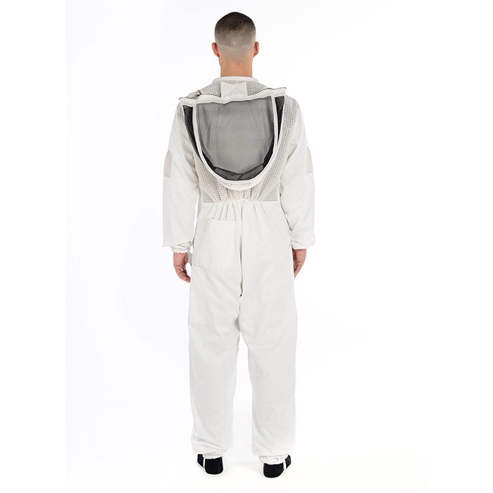 White Ventilated Beekeeping Suit for Summer Comfort (8) White Ventilated Beekeeping Suit for Summer Comfort