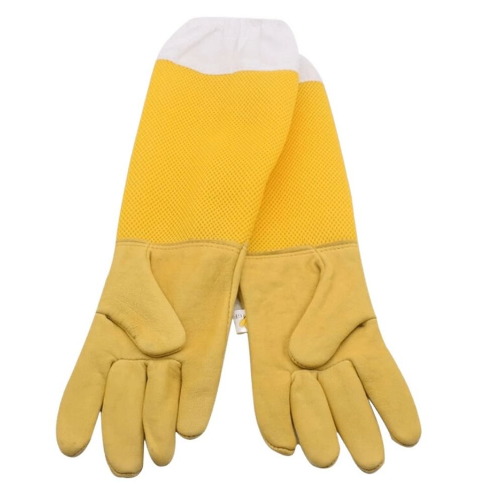 Yellow Beekeeping Protective Breathable Gloves