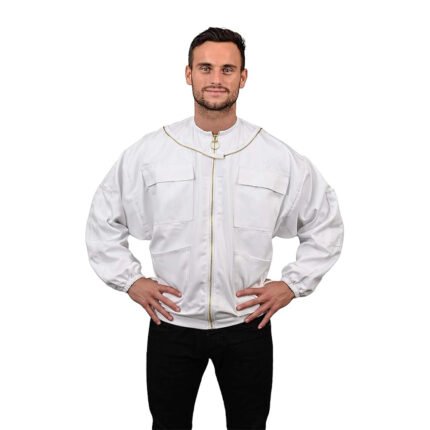 Linen White Cotton Beekeeping Jacket