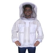 Ventilated Beekeeping Jacket with Round Veil