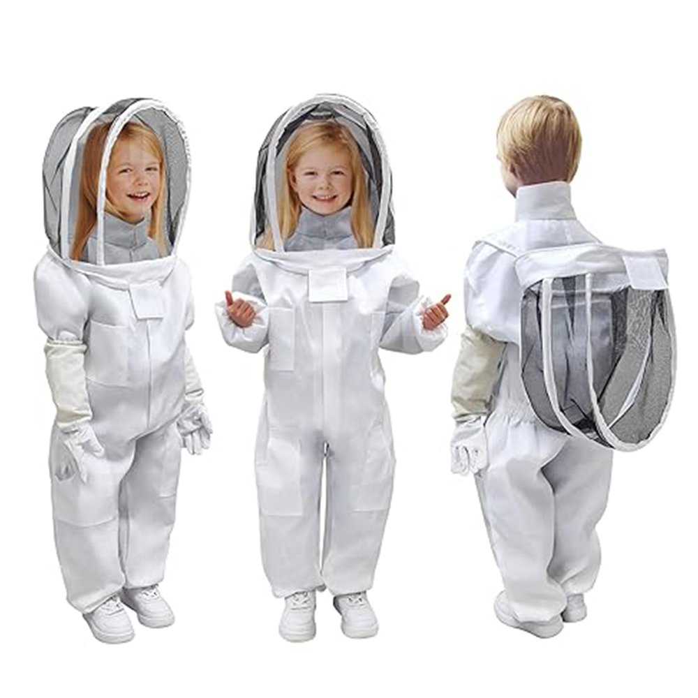 White Kids Beekeeping Full Suit