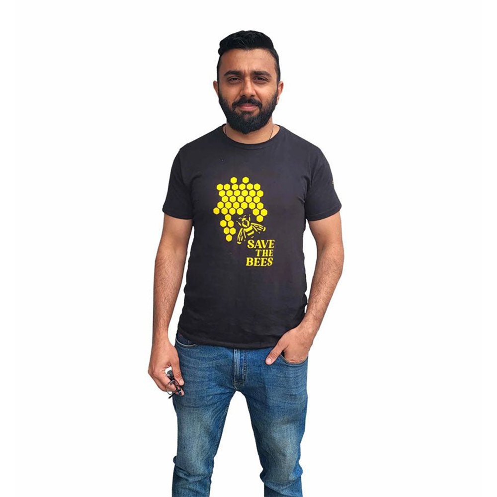 Black Cotton Beekeeping T Shirt