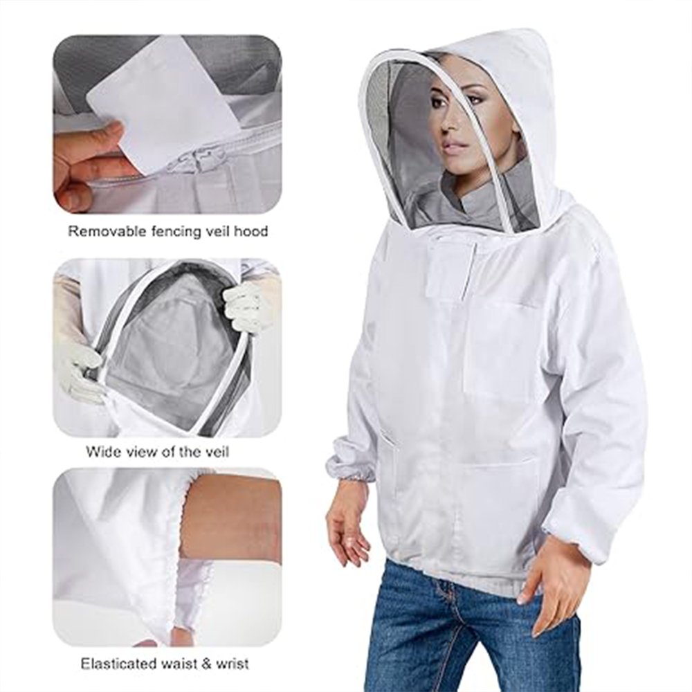 White Cotton Beekeeping Jacket