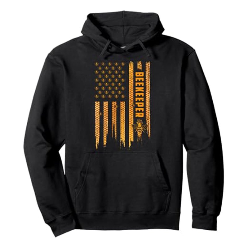 American Flag Beekeeper Pullover Hoodie