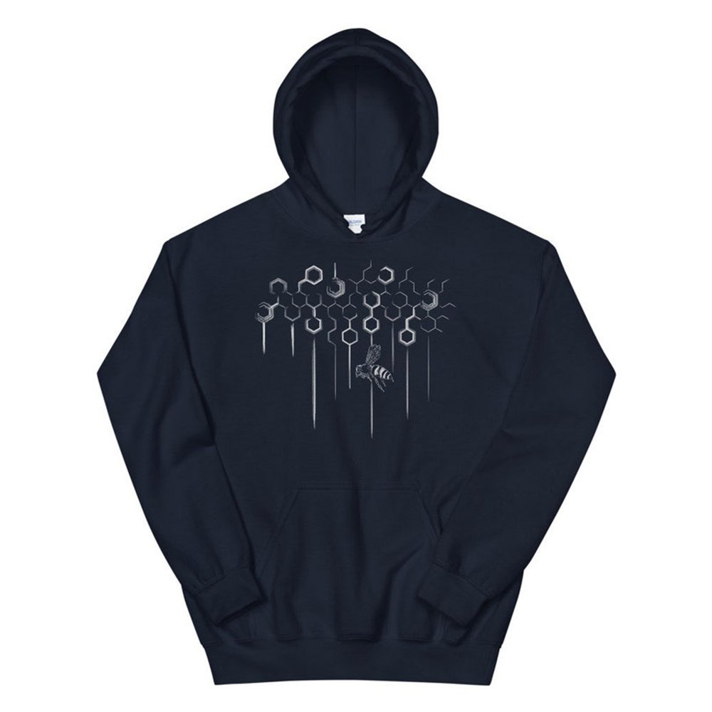 Honeycomb Tattoo Beekeeping Hoodie