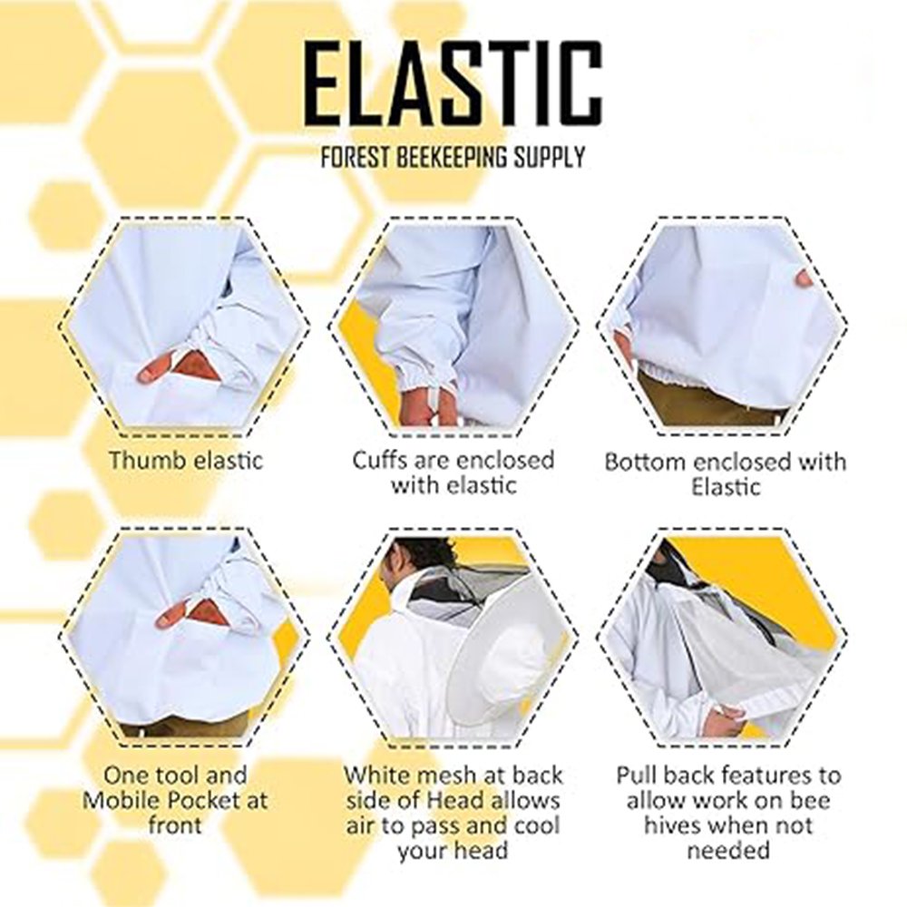 Cotton Beekeeping Pullover Smock Jacket Cotton Beekeeping Pullover Smock Jacket