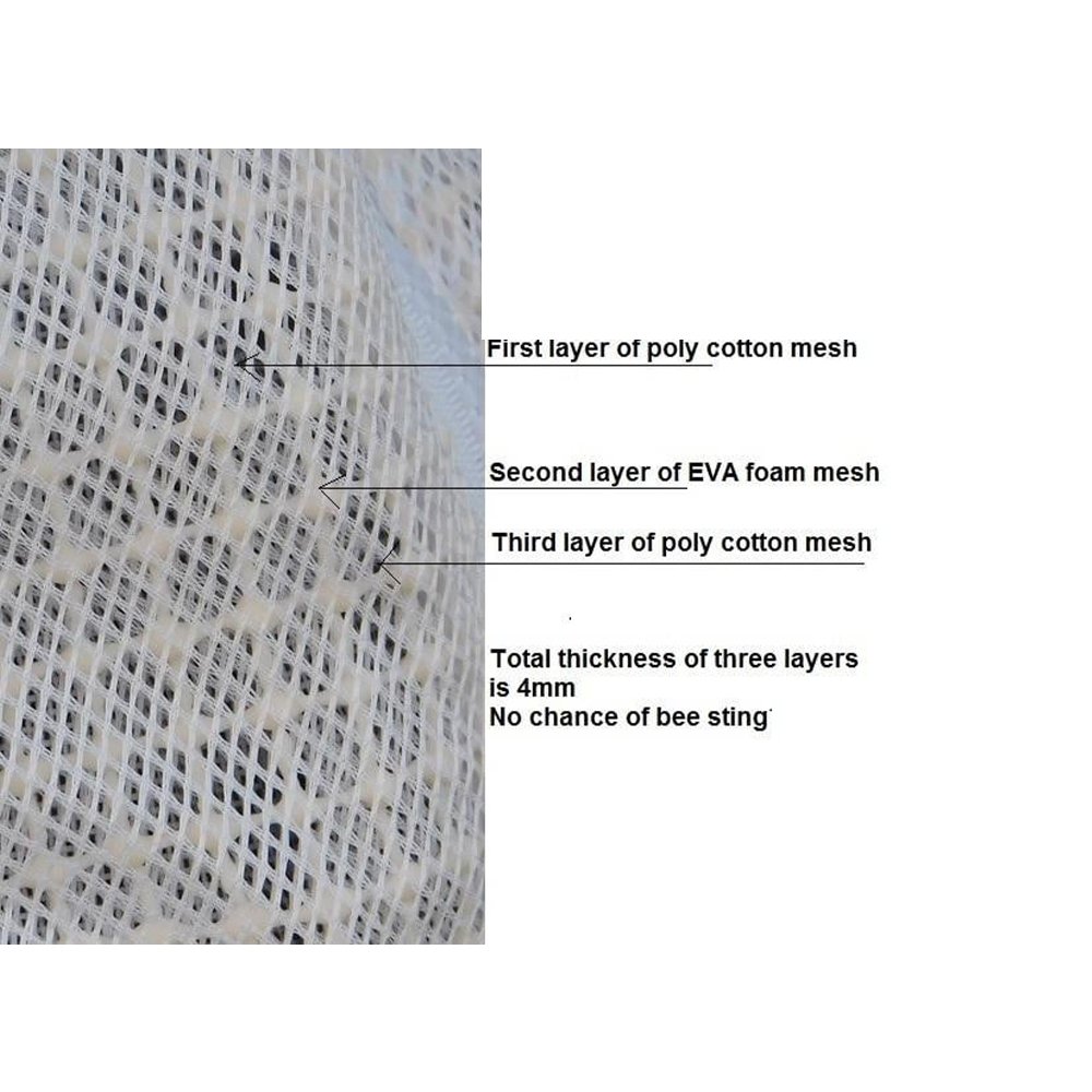 3 Layer Ventilated Beekeeping Jacket White 3 Layer Ventilated Beekeeping Jacket For Beekeeper - Image 5